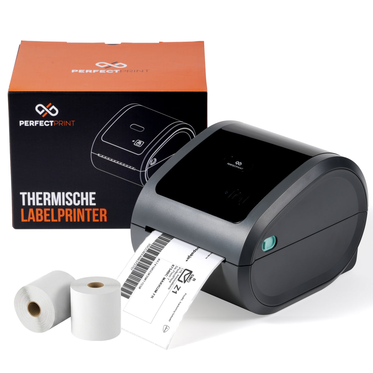 PerfectPrint Label Printer - Label Maker - Thermal Printer - USB &amp; Bluetooth Connection