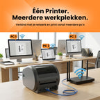 PerfectPrint Labelprinter PRO - 300 DPI - Ethernet, USB & Bluetooth Verbinding