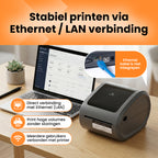 PerfectPrint Labelprinter PRO - 300 DPI - Ethernet, USB & Bluetooth Verbinding