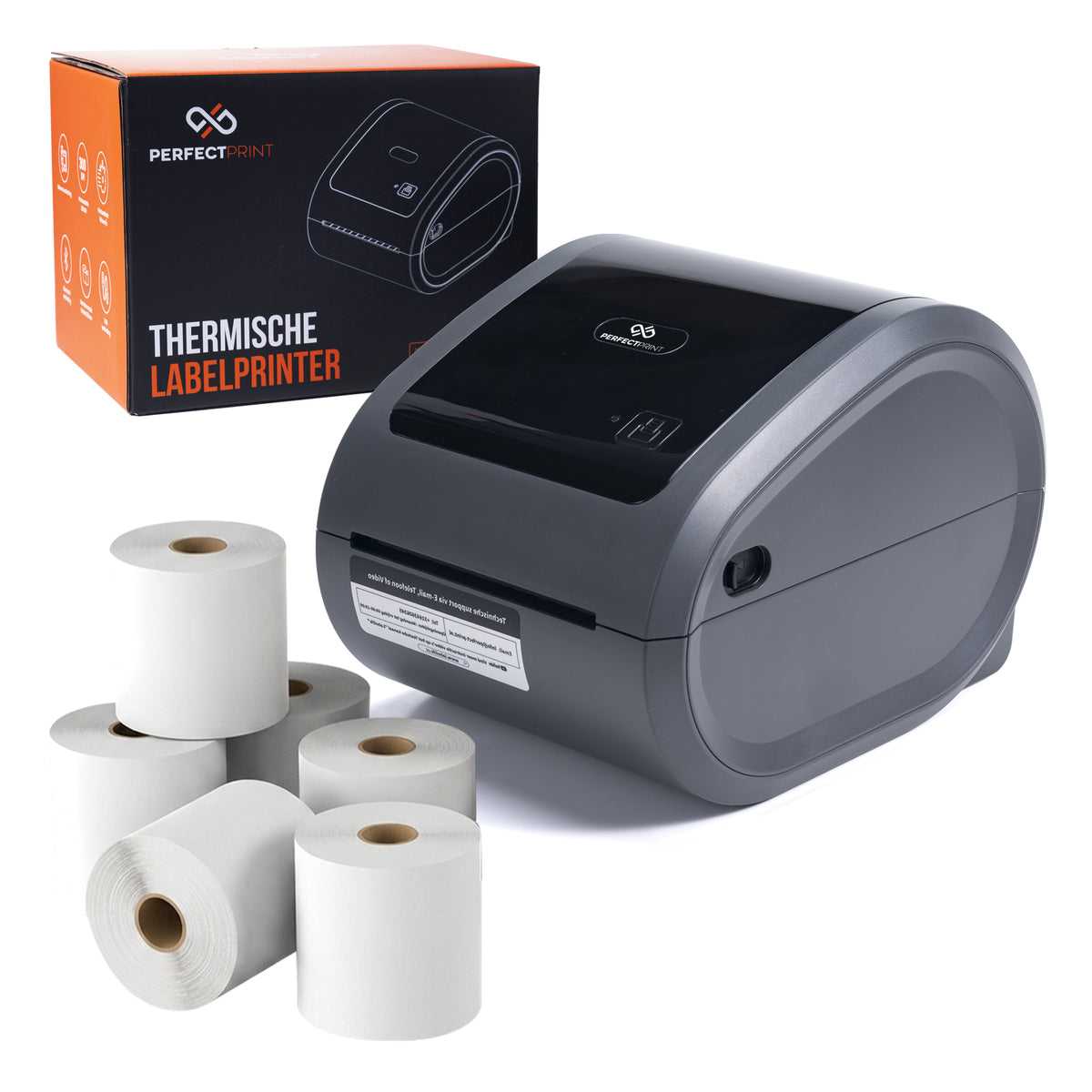 PerfectPrint Labelprinter PRO - 300 DPI - Ethernet, USB & Bluetooth Verbinding